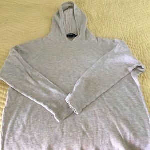Waffle weave cotton polo hoodie
